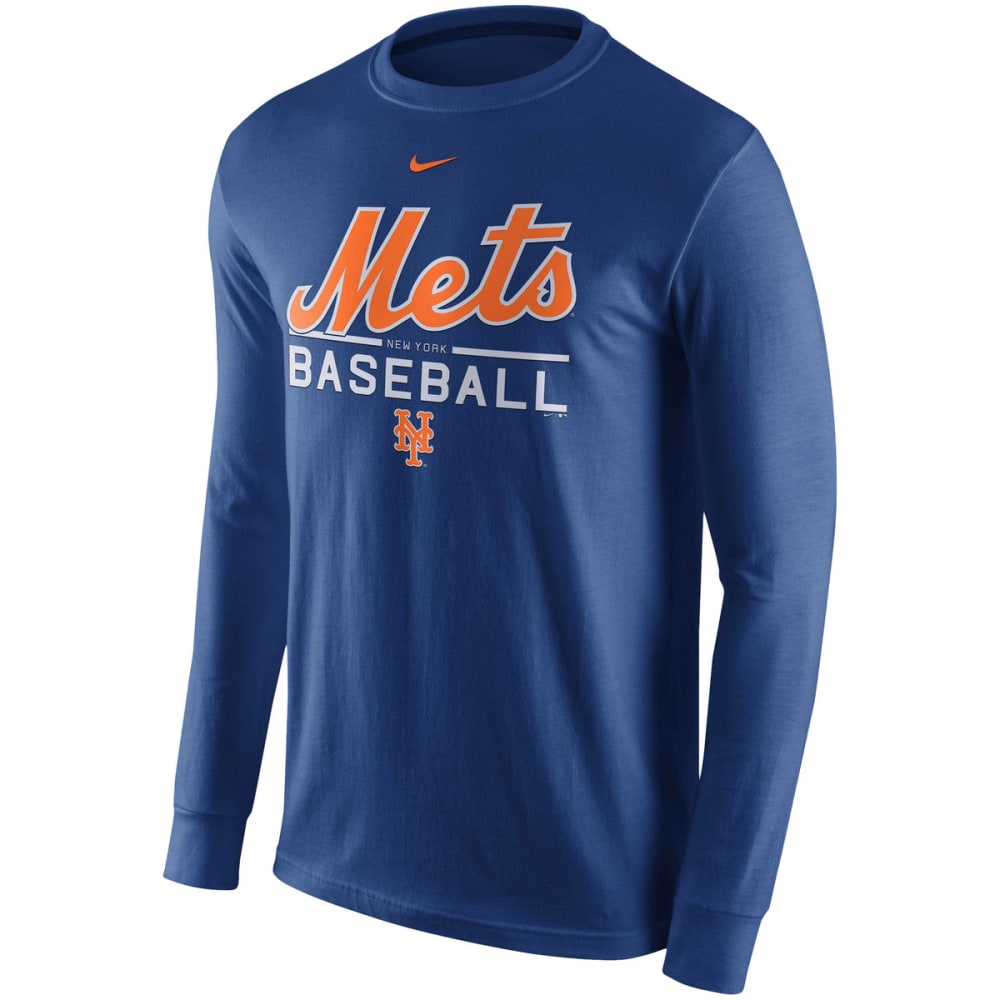 NIKE Men's New York Mets Practice Long-Sleeve Tee M