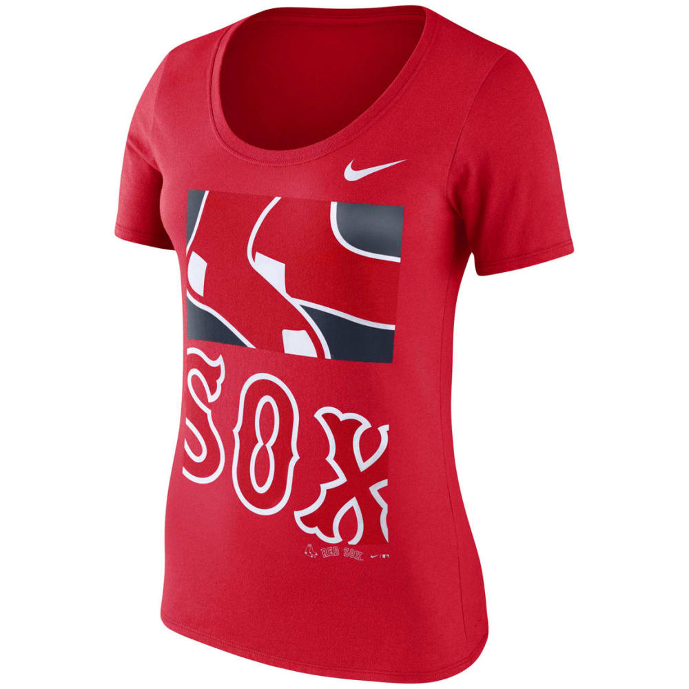 NIKE Women's Boston Red Sox Stack Logo Short-Sleeve Tee L