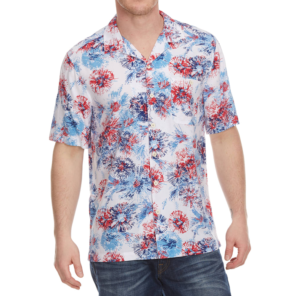 OLIVER & BURKE Men's Printed Rayon Short-Sleeve Shirt - Bob’s Stores