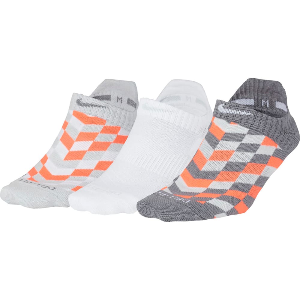 NIKE Women's Dri-FIT Graphic No-Show Training Socks, 3-Pack 9-11