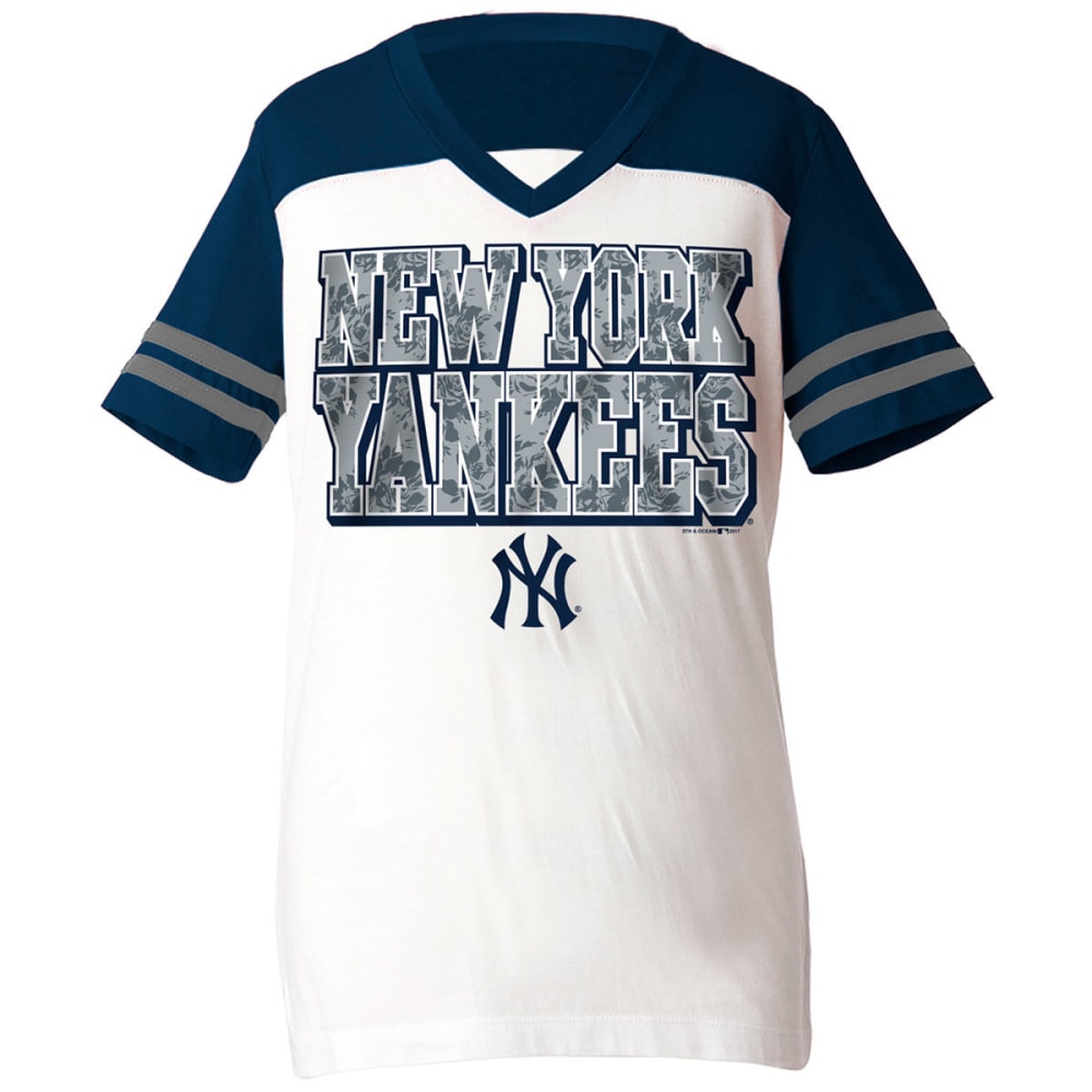 NEW YORK YANKEES Girls' Clear Flake Short-Sleeve Tee 7-8X