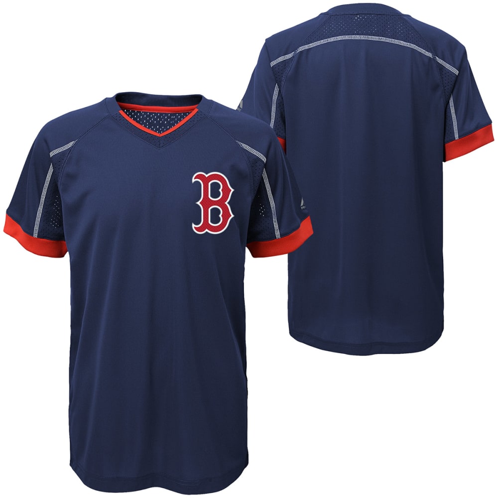 BOSTON RED SOX Boys' Emergence Crewneck Short-Sleeve Tee L