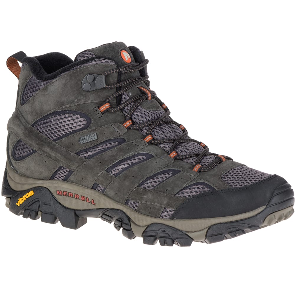 MERRELL Men's Moab 2 Mid Waterproof Hiking Boots, Beluga 7