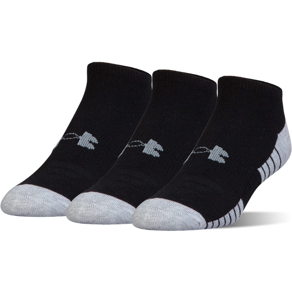 UNDER ARMOUR Men's HeatGear Tech No-Show Socks, 3 Pack L