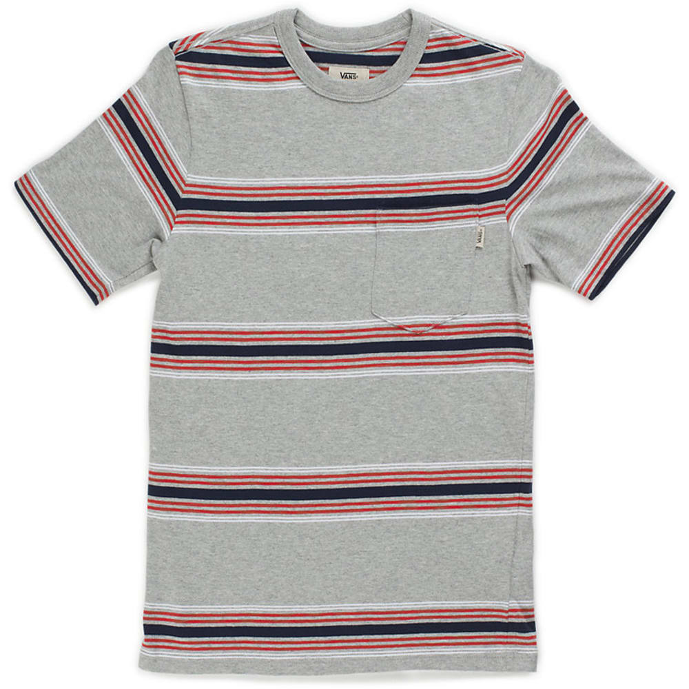 VANS Guys' Causeway Striped Knit Short-Sleeve Tee S