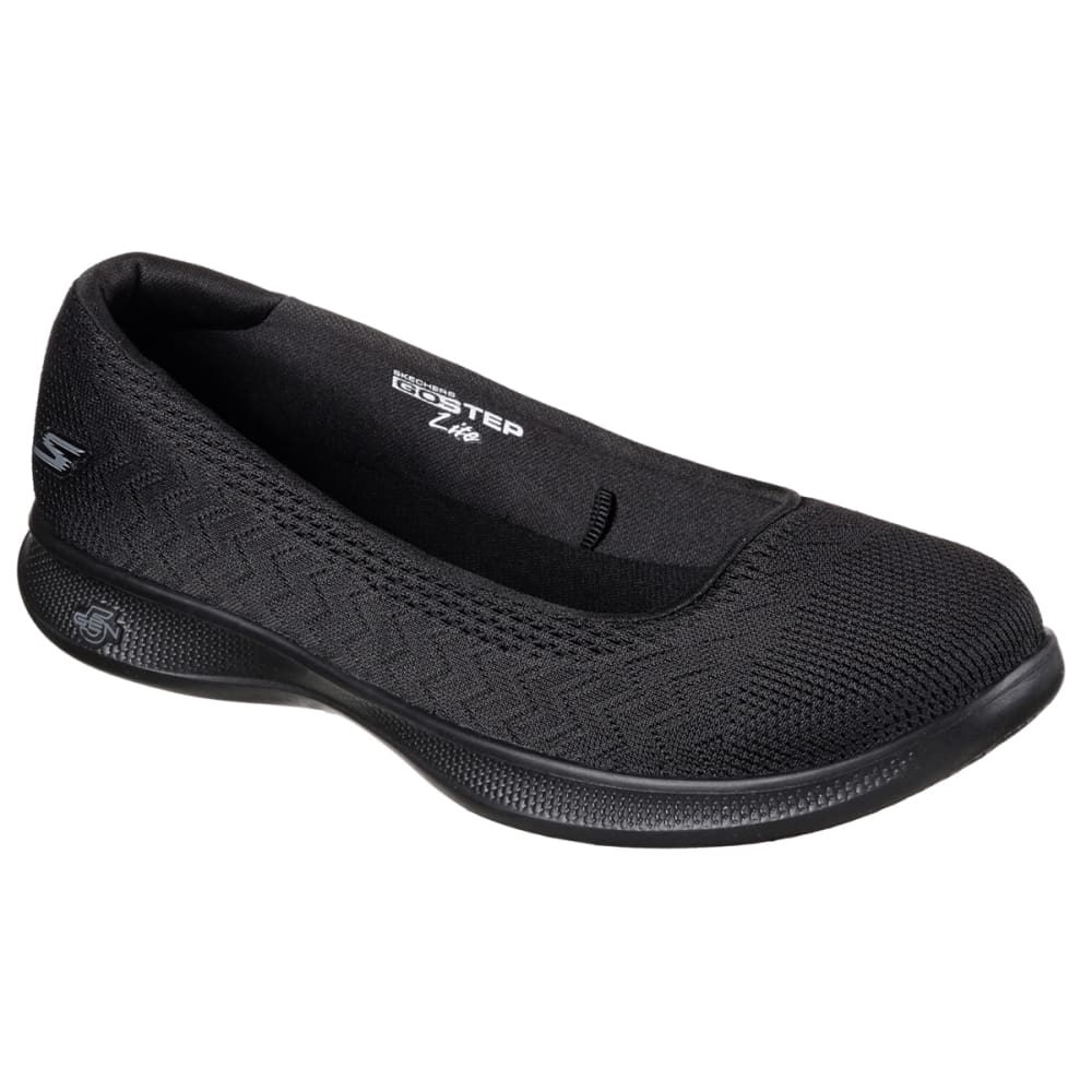 SKECHERS Women's Go Step Lite Solace Flats, Black 6