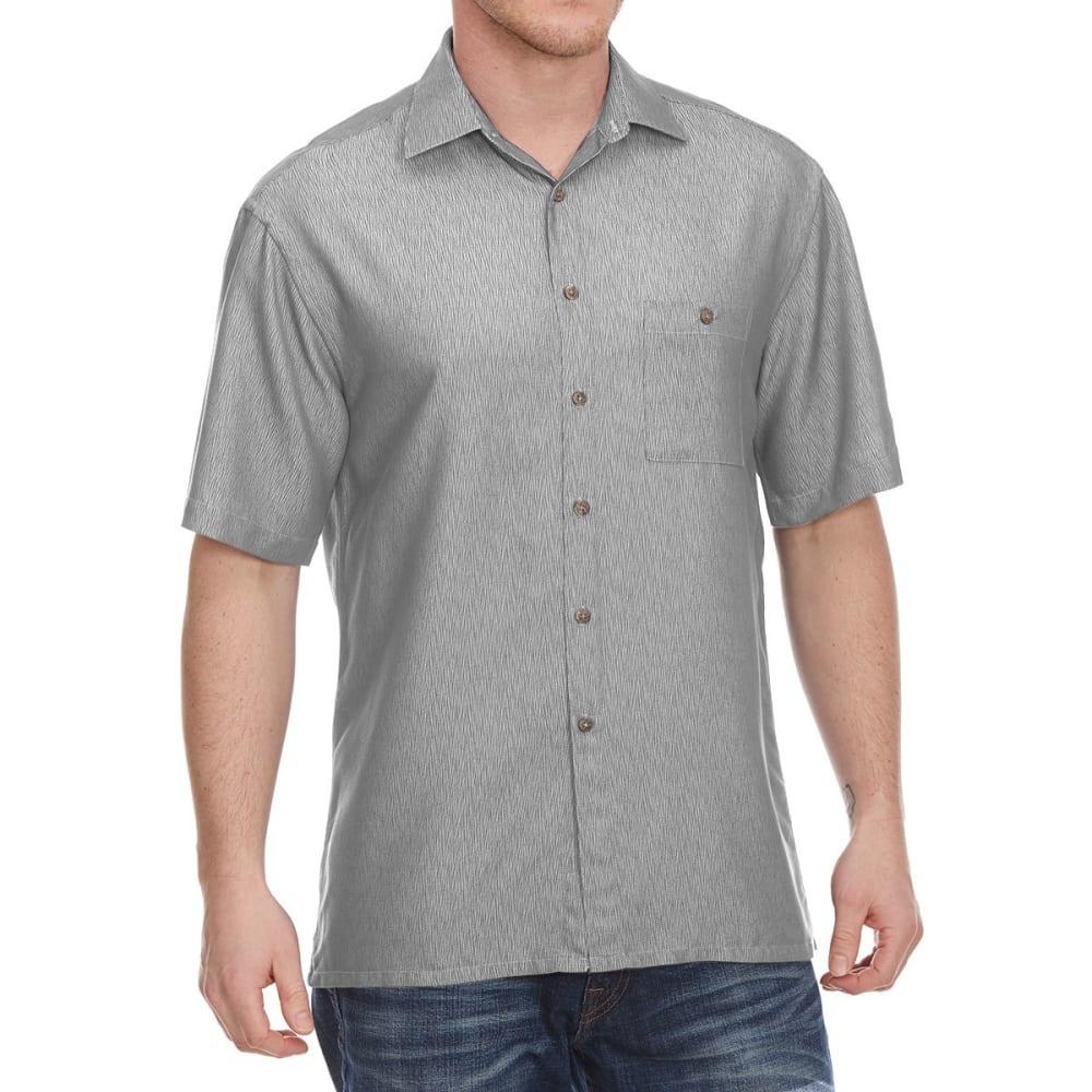 CAMPIA MODA Men's Solid Crepe Woven Short-Sleeve Shirt - Bob’s Stores