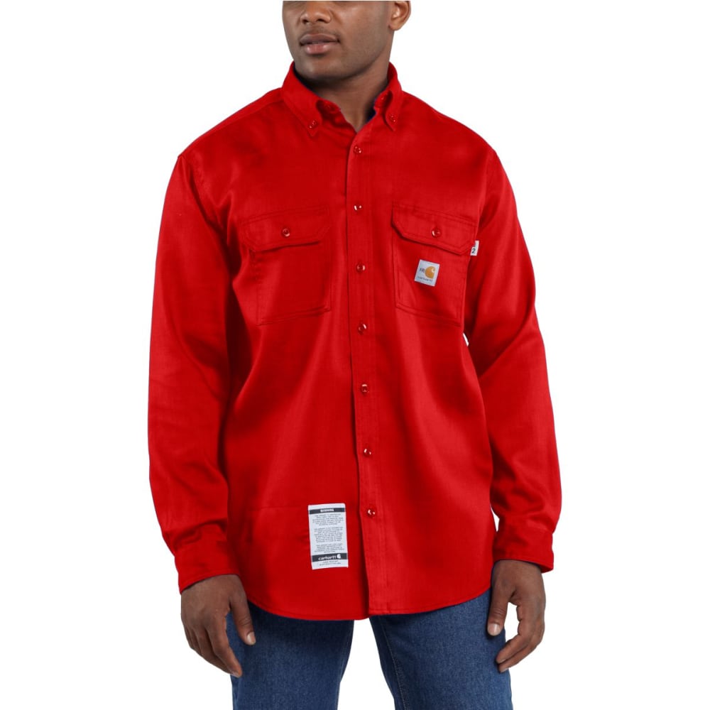 CARHARTT Men's Flame-Resistant Lightweight Twill Shirt, Extended Sizes 4XL REG