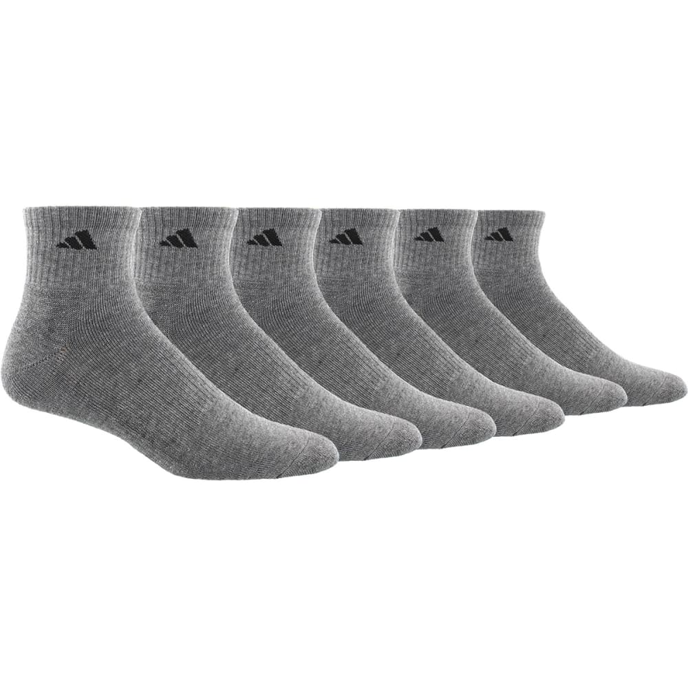 ADIDAS Men's Athletic Quarter Socks, 6 Pack L