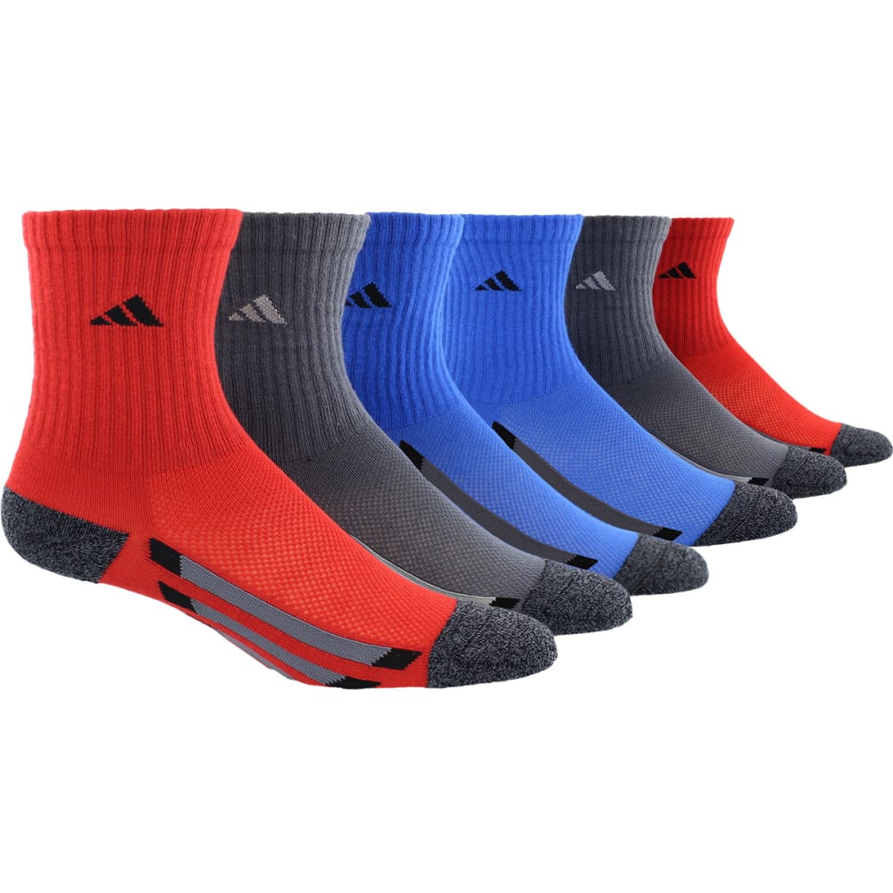 ADIDAS Boys' Crew Socks, 6 Pack M