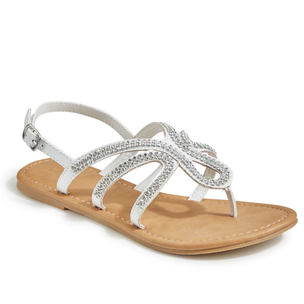 OLIVIA MILLER Women's Rhinestone Gladiator Sandals 6