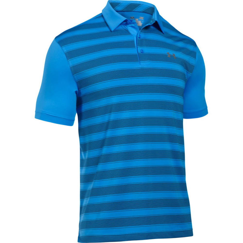 UNDER ARMOUR Men's Flagstick Stripe Polo Short-Sleeve Shirt L