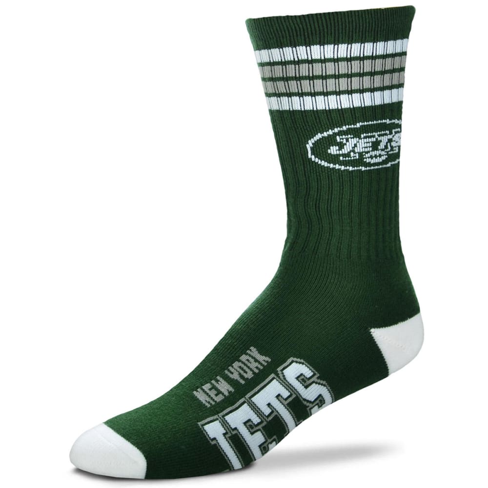 NEW YORK JETS 4-Stripe Deuce Crew Socks L