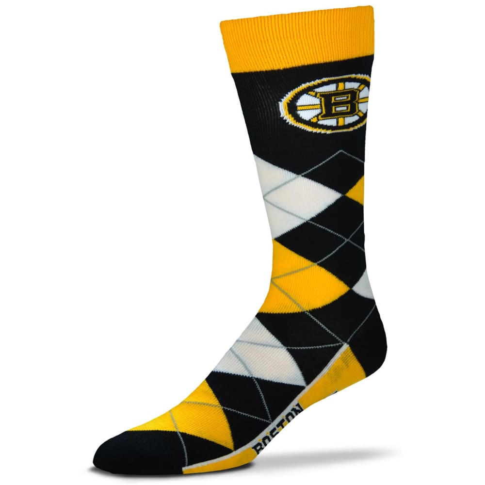 BOSTON BRUINS Argyle Lineup Crew Socks L