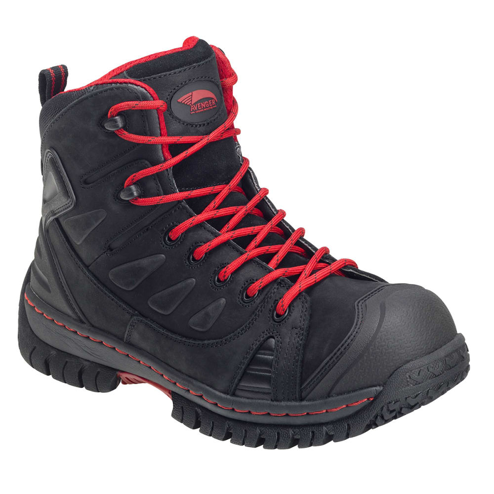 AVENGER Waterproof Leather Safety Toe EH Hiker, Wide 8