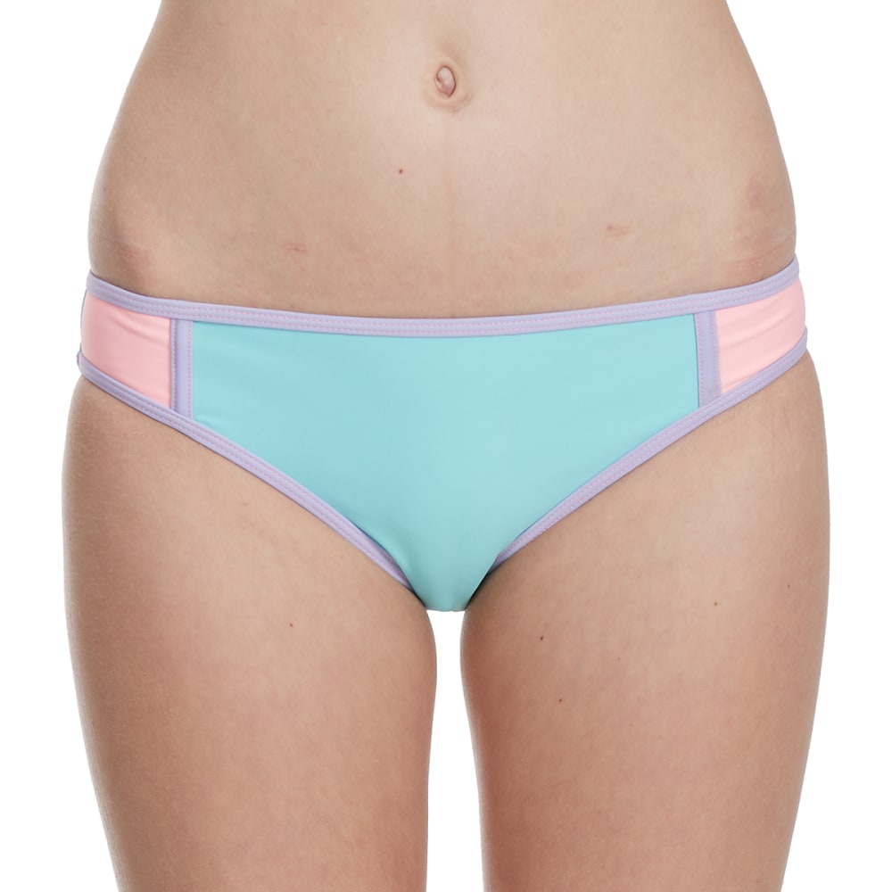 HEAT Juniors' Pastel Color-Block Bikini Bottoms S