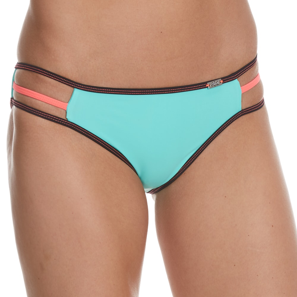 HEAT Juniors' Surfs Up Color Block Strappy Bikini Bottom S