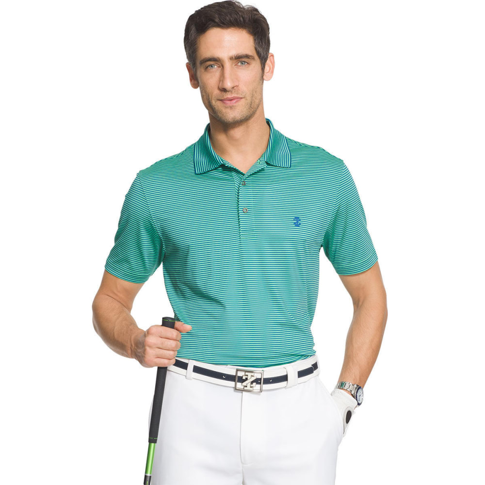 IZOD Men's Golf Performance Stretch Striped Polo Shirt M