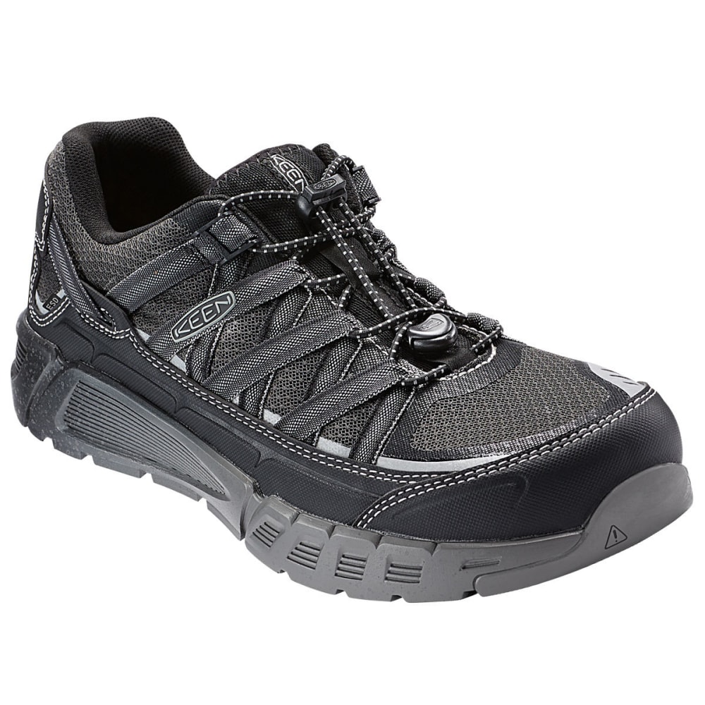 KEEN Men's Asheville Aluminum Toe Work Shoes, Black/Raven - Bob’s Stores