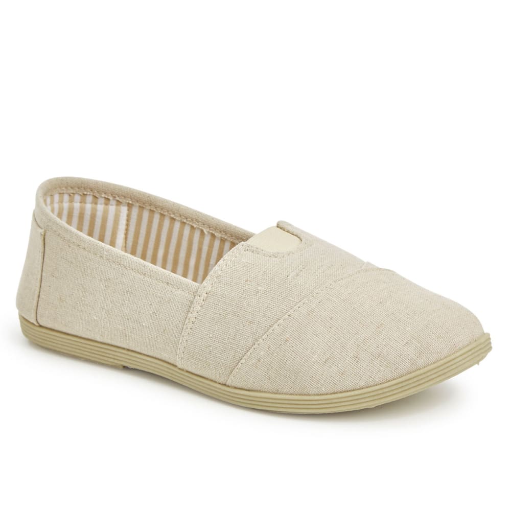 OLIVIA MILLER Women's Natural Linen Slip On Shoes - Bob’s Stores