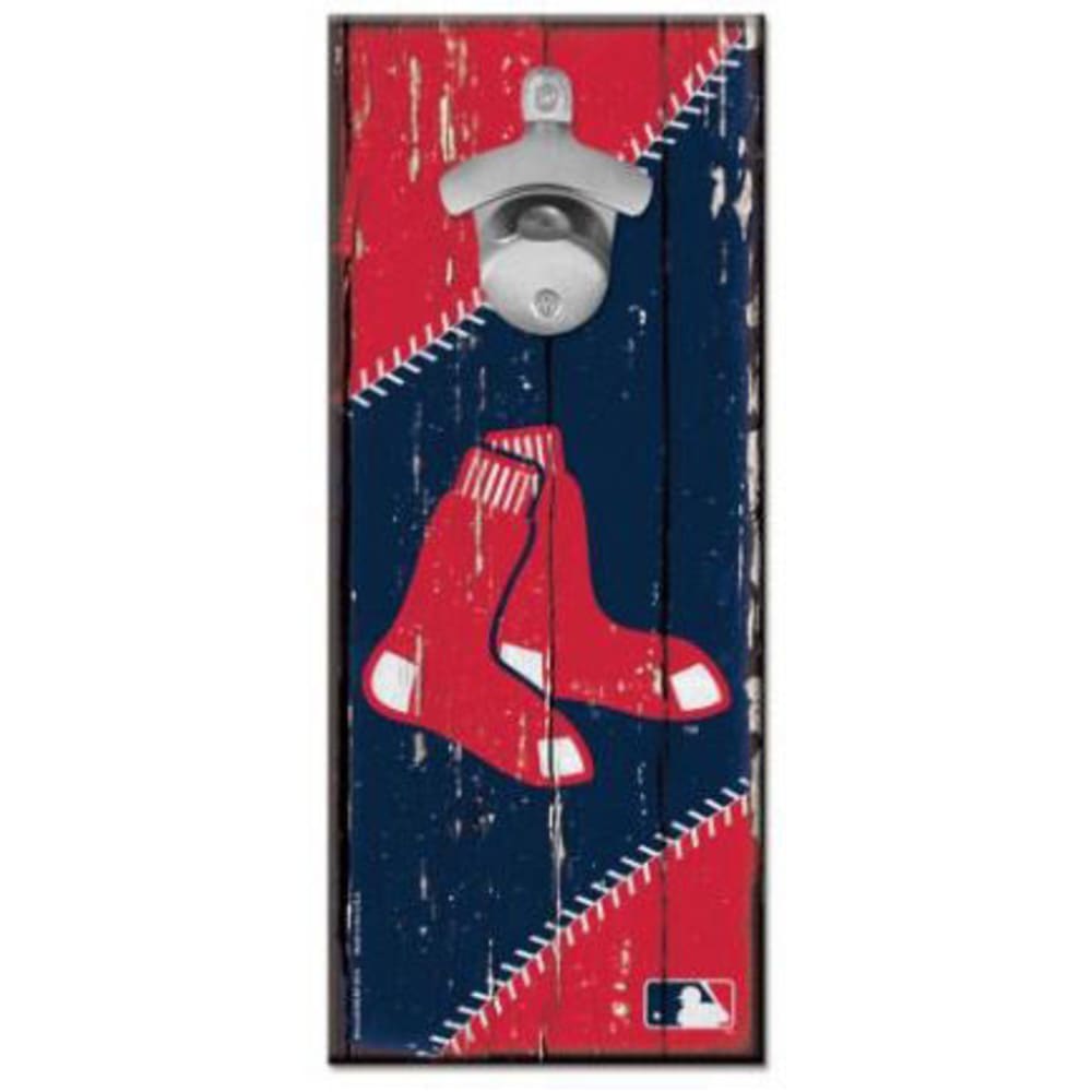 BOSTON RED SOX Wood Sign with Bottle Opener NO SIZE