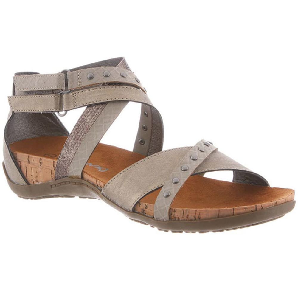 BEARPAW Women's Juliana Strap Sandals, Pewter 11