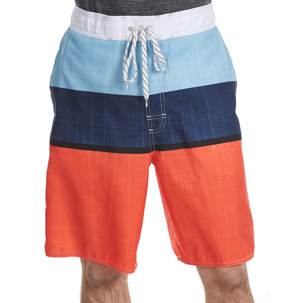 NEWPORT BLUE Men's One-Liner Tri-Block Swim Shorts M