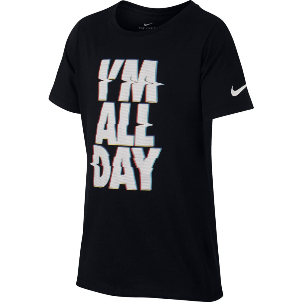 NIKE Big Boys' Dry I'm All Day Short-Sleeve Tee S