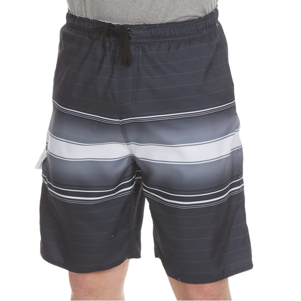 BURNSIDE Guys' Horizontal Stripe Swim Shorts - Bob’s Stores