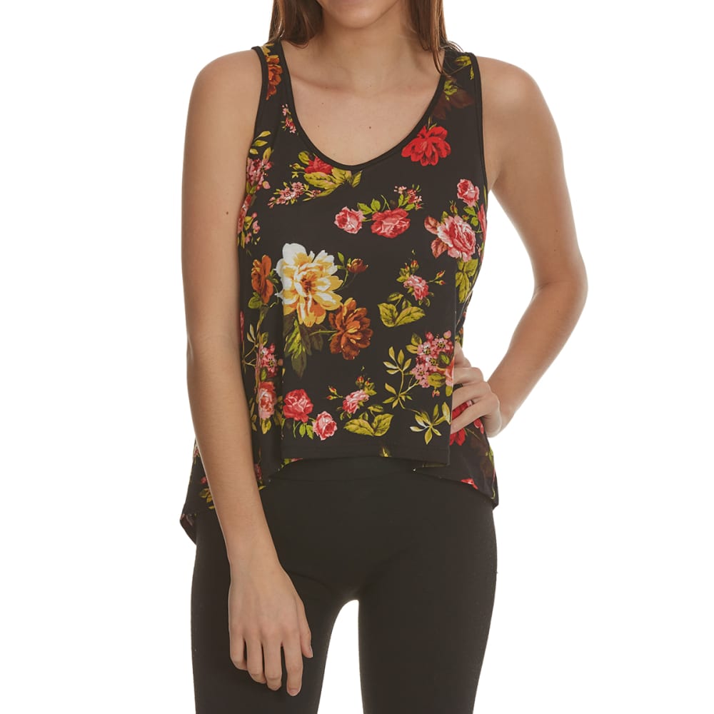 AMBIANCE APPAREL Juniors' Lace Back Floral Tank Top - Bob’s Stores