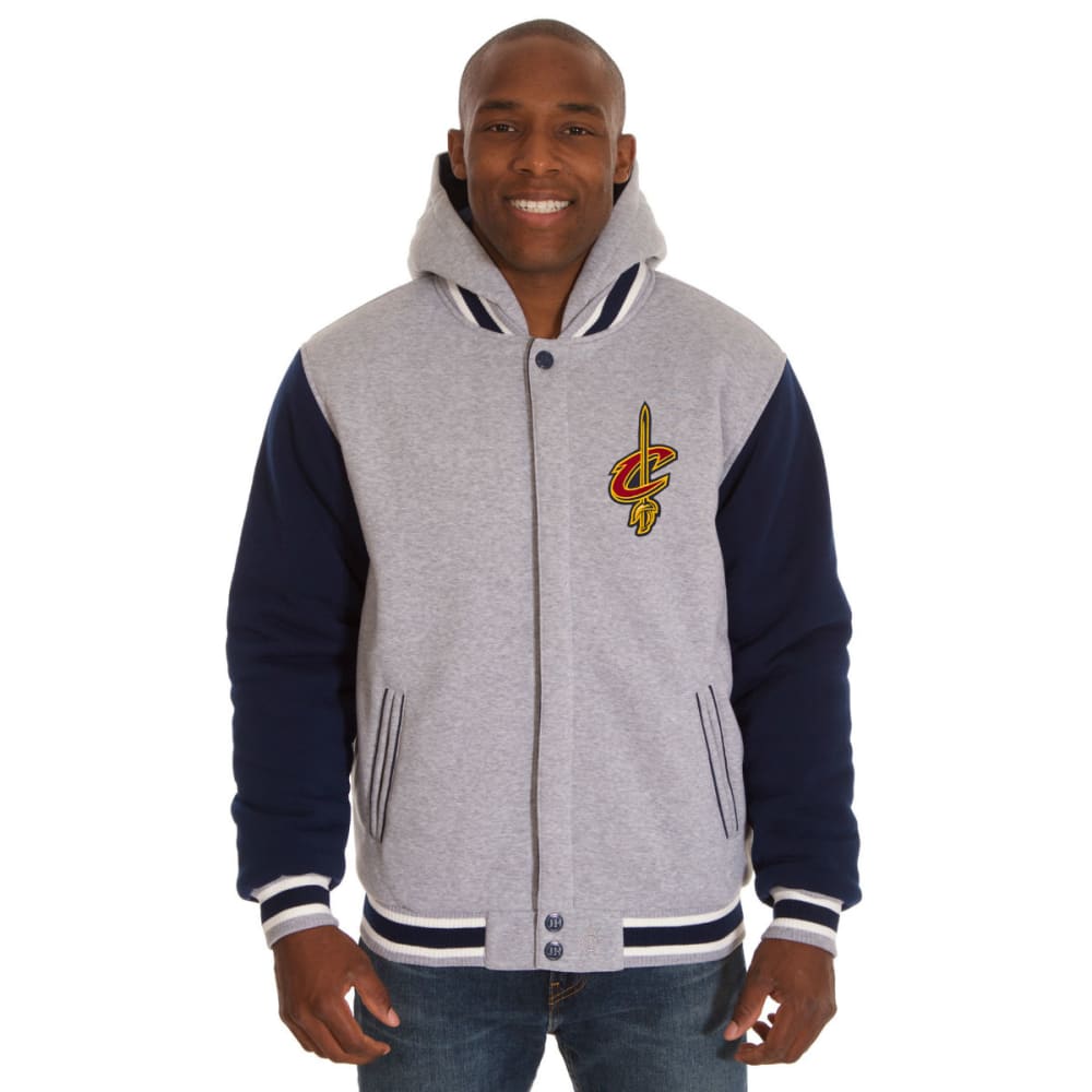 JH DESIGN Men's NBA Cleveland Cavaliers Reversible Fleece Hooded Jacket 3XL