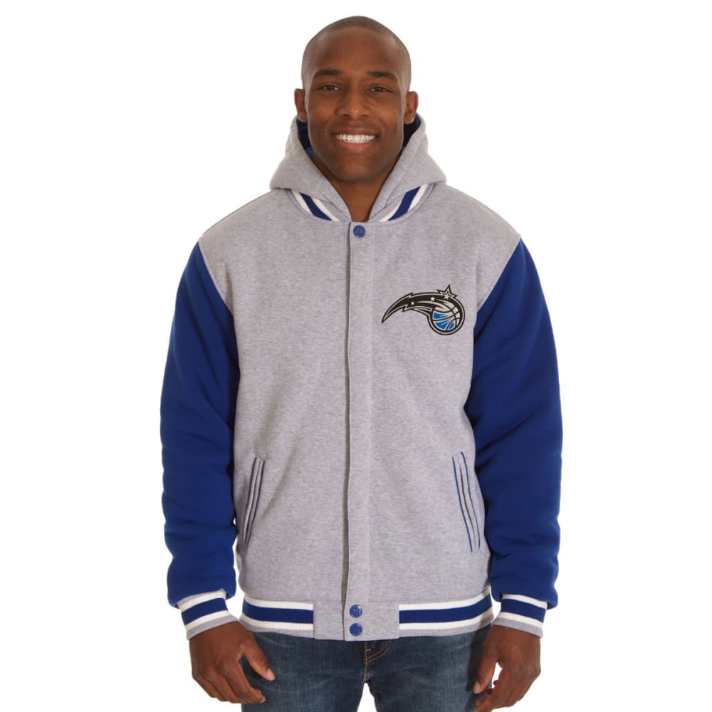 JH DESIGN Men's NBA Orlando Magic Reversible Fleece Hooded Jacket S
