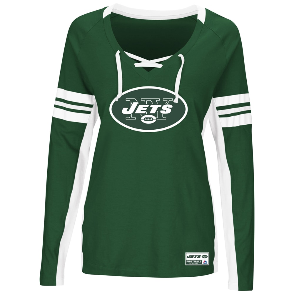 NEW YORK JETS Women's Winning Style V-Neck Long-Sleeve Tee S