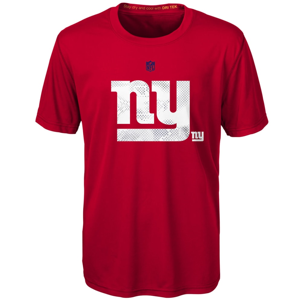 NEW YORK GIANTS Boys' Carbon Logo Dri-Tek Short-Sleeve Tee S