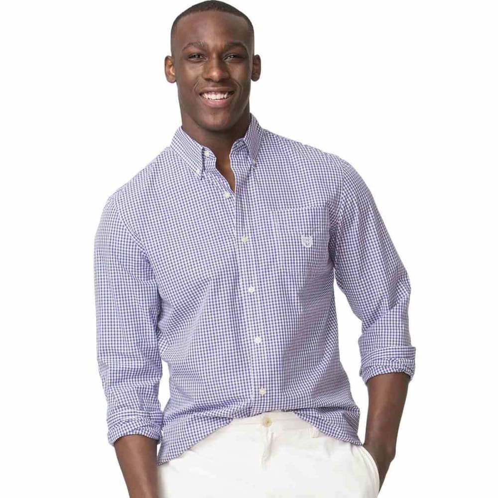 CHAPS Men's Easy Care Gingham Woven Long-Sleeve Shirt - Bob’s Stores
