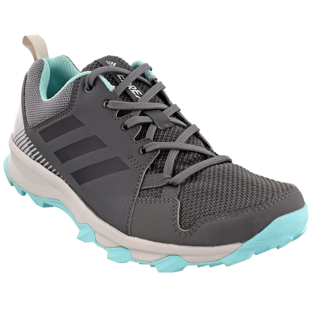 ADIDAS Women's Terrex Tracerocker Trail Running Shoes, Grey Five/Chalk White/Easy Coral 7.5