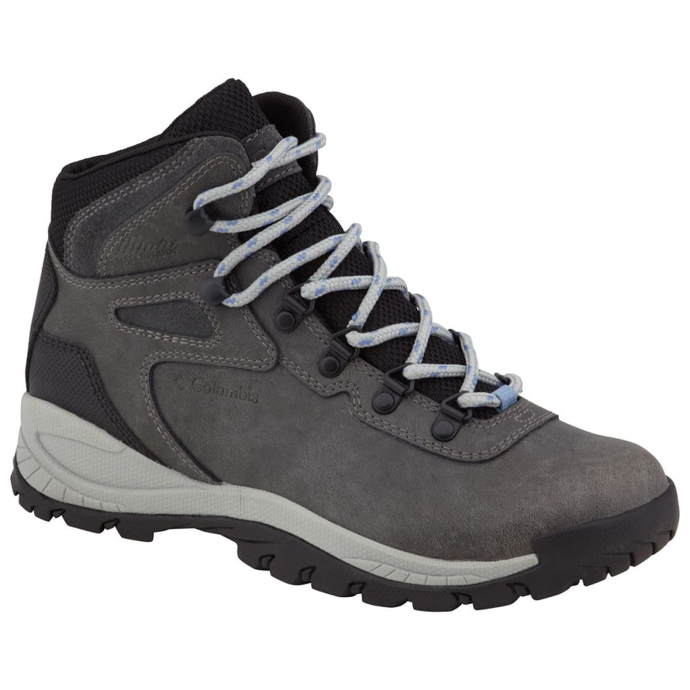 COLUMBIA Women's Newton Ridge Plus Hiking Boots, Quarry/Cool Wave 6