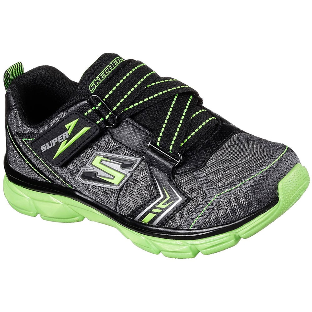 SKECHERS Boys' Advance II Sneakers, Charcoal/Lime 1