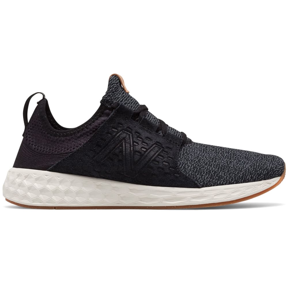NEW BALANCE Men's Fresh Foam Cruz V1 Running Shoes, Black/Sea Salt/Gum Rubber 8