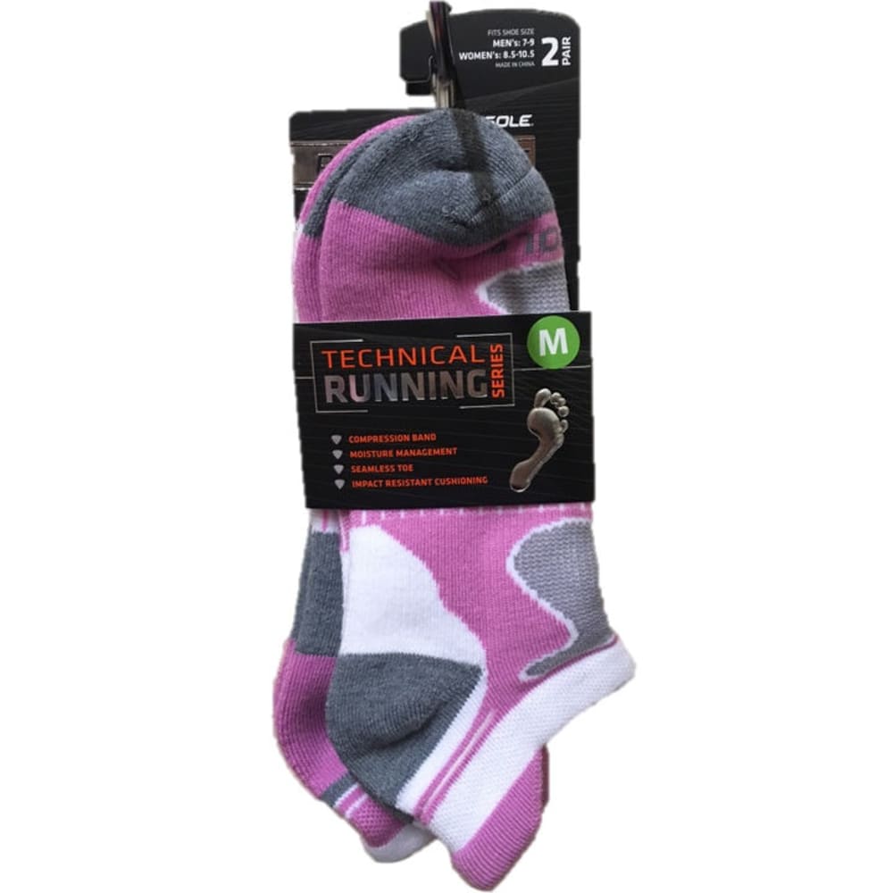 SOF SOLE Women's Technical Running Series No-Show Socks, 2-Pack - Bob’s ...