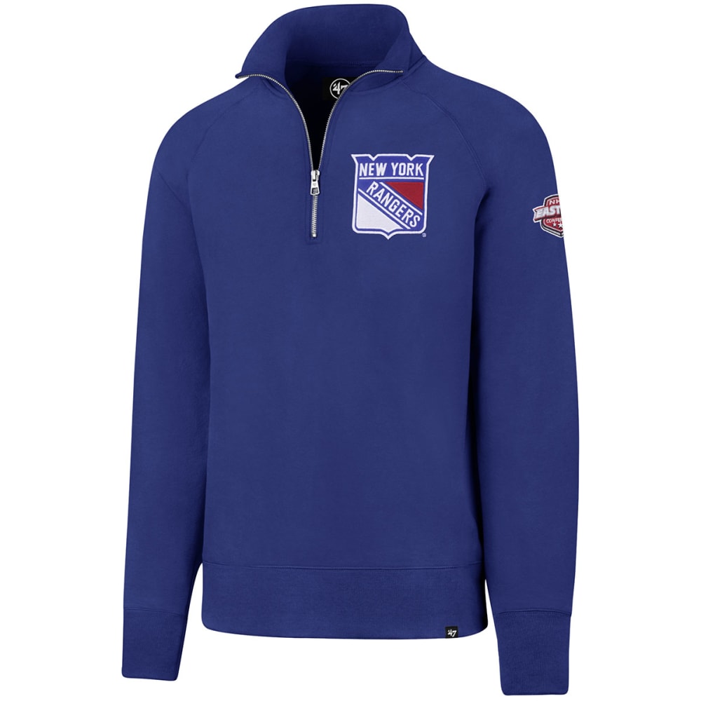 NEW YORK RANGERS Mens 1/4 Zip Fleece Long-Sleeve Pullover M