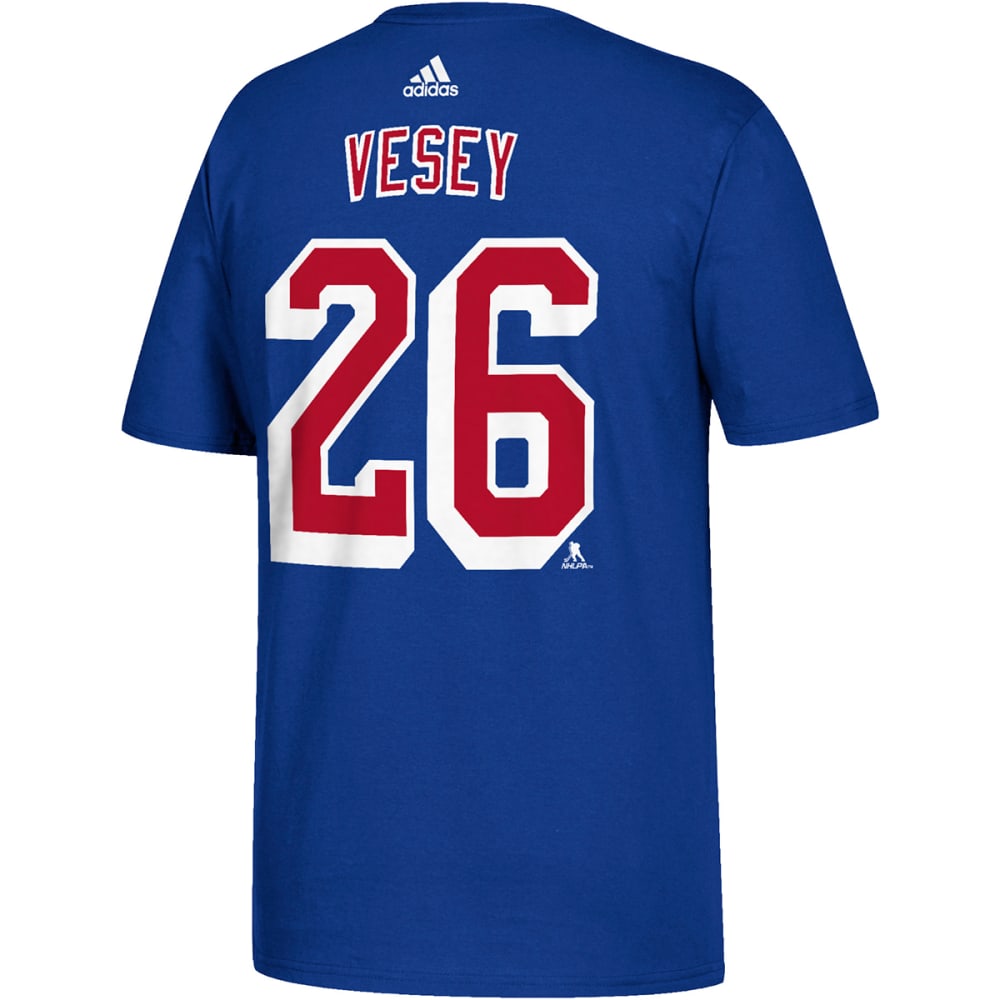 ADIDAS Men's New York Rangers Vesey Name and Number Short-Sleeve Tee M