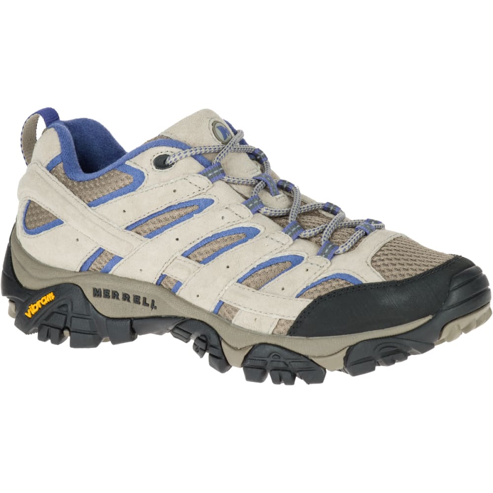 MERRELL Women's Moab 2 Ventilator Hiking Shoes, Aluminum/ Marlin Wide 8