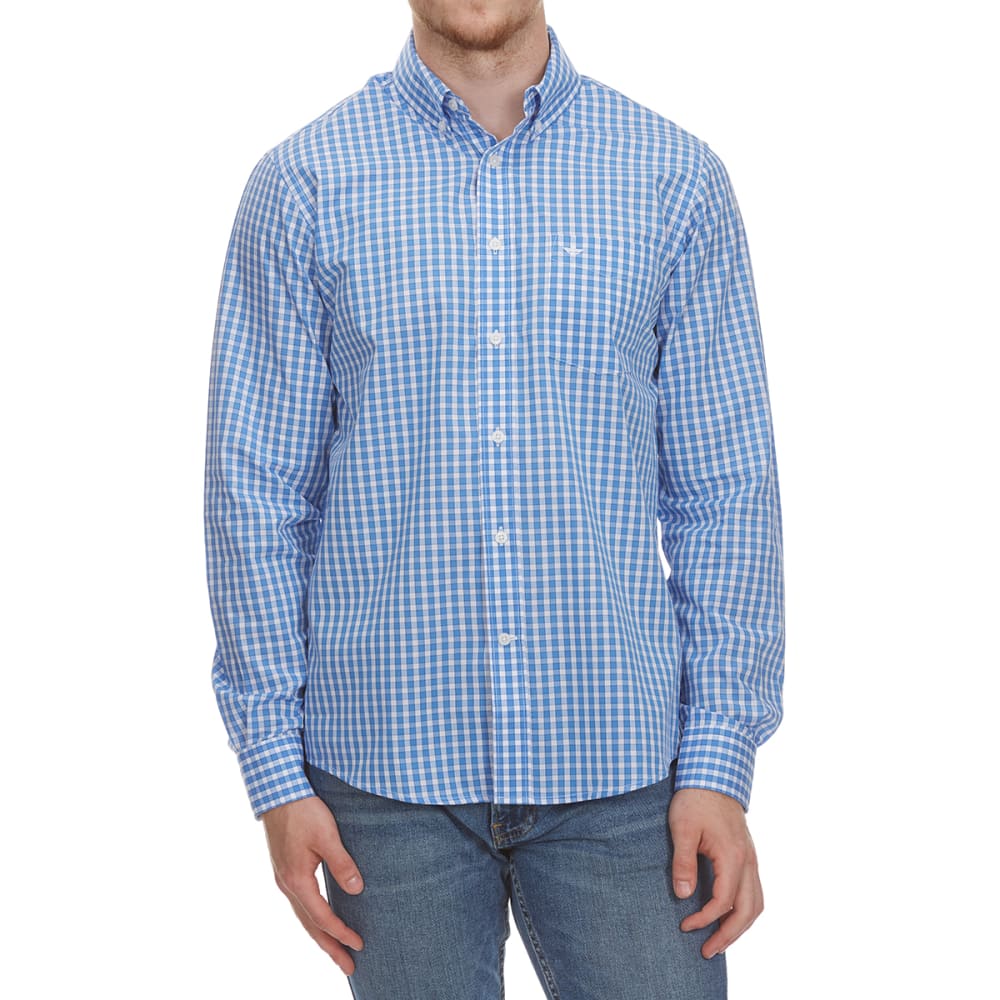 DOCKERS Men's Anchor Grid Woven Long-Sleeve Shirt M