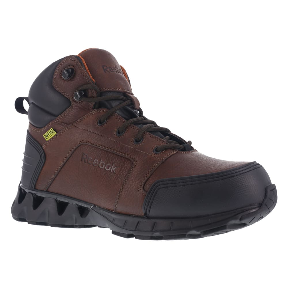 REEBOK WORK Men's Zigkick Carbon Toe Hiking Boots, Dark Brown, Wide 7