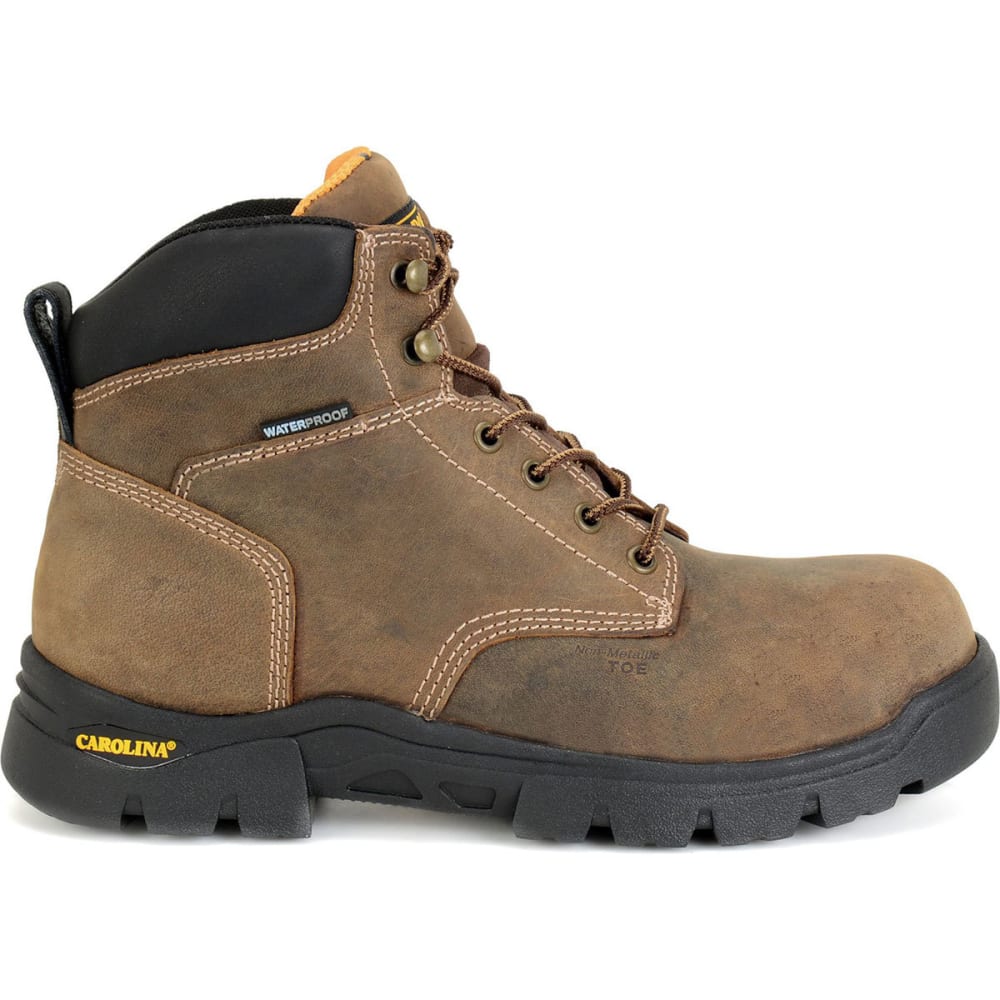 CAROLINA Men's 6 in. Circuit Waterproof Composite Toe Work Boots, Tan Soft Honcho 8.5