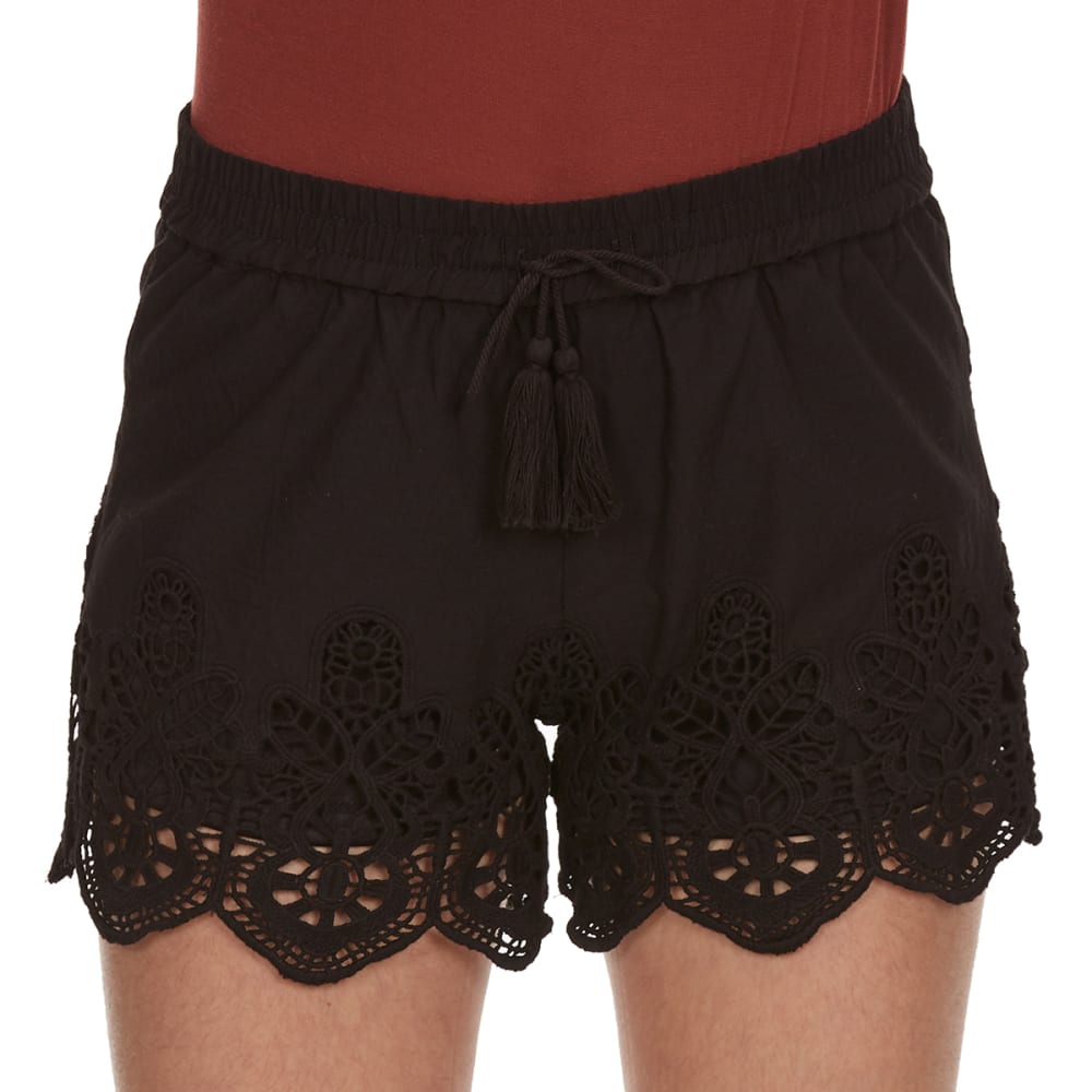 VANILLA STAR Girls' Solid Crochet Tassle Tie Shorts - Bob’s Stores