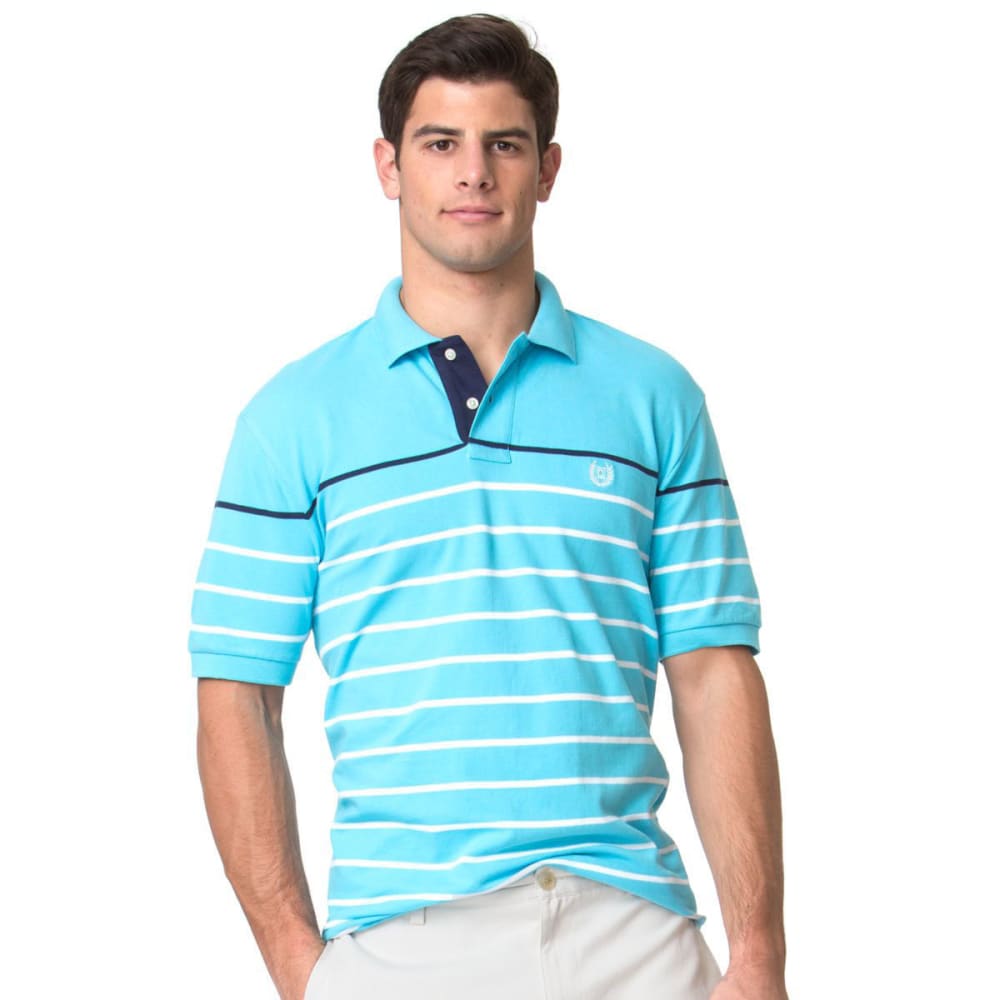 CHAPS Men's Striped Stretch Pique Short-Sleeve Polo Shirt - Bob’s Stores