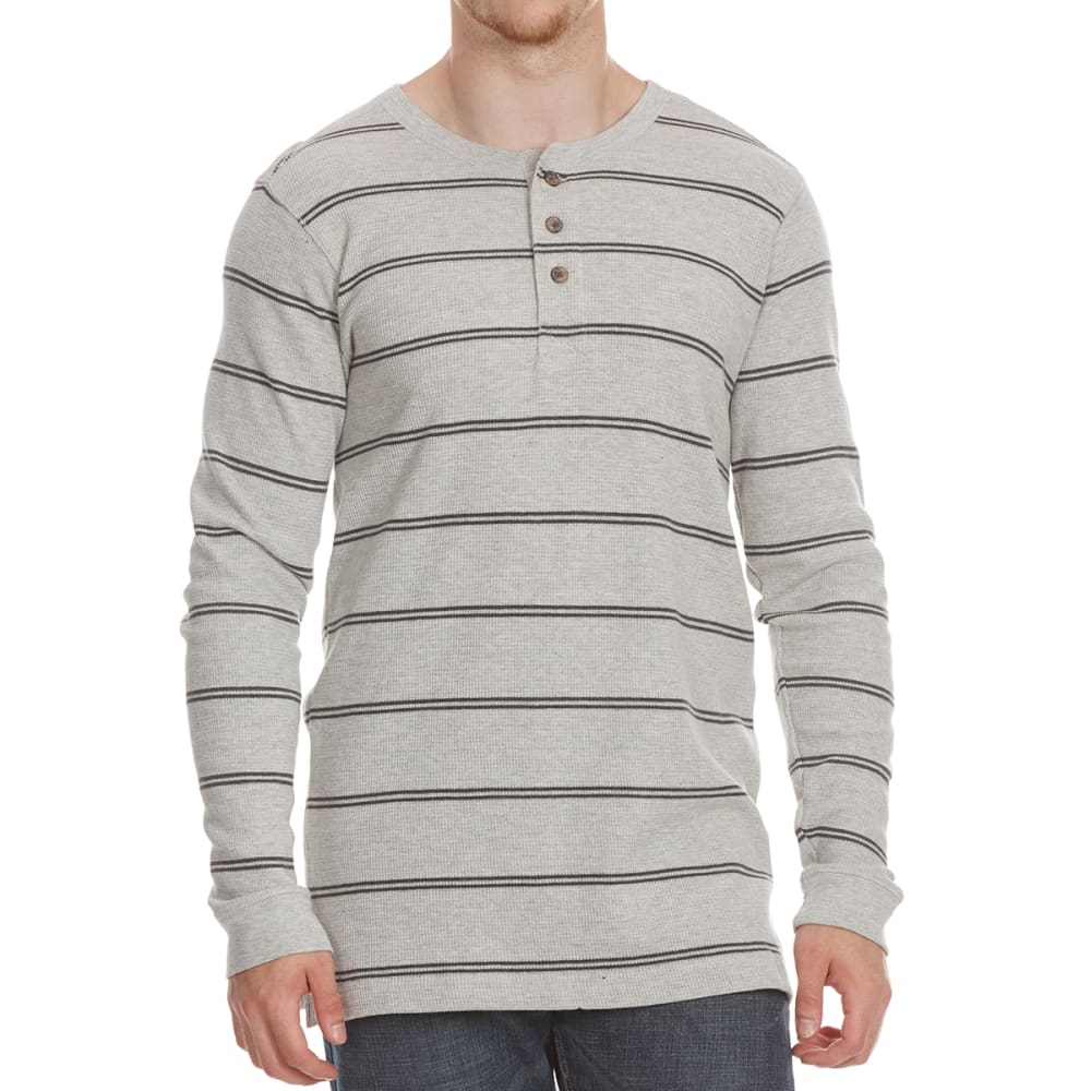 RUGGED TRAILS Men's Thermal Striped Henley Long-Sleeve Shirt - Bob’s Stores