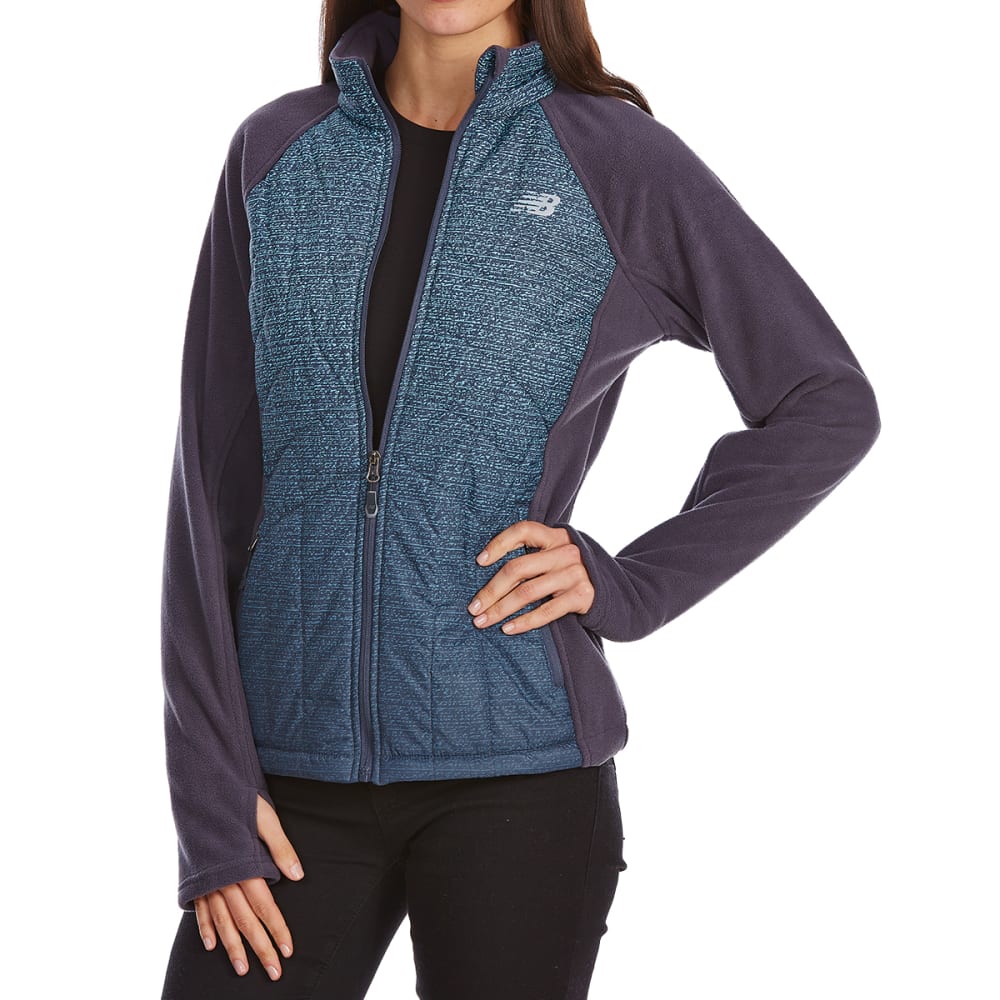 NEW BALANCE Women's Fleece Jacket with Ombre Quilted Overlay - Bob’s Stores